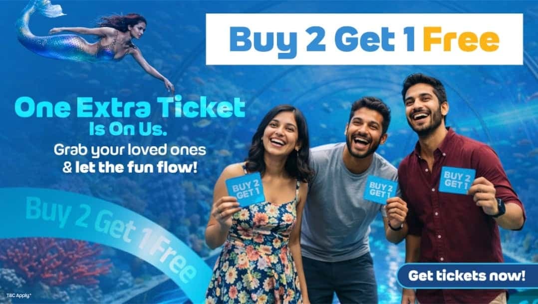 Buy 2 Get 1 Free Entry at Aquarium Paradise