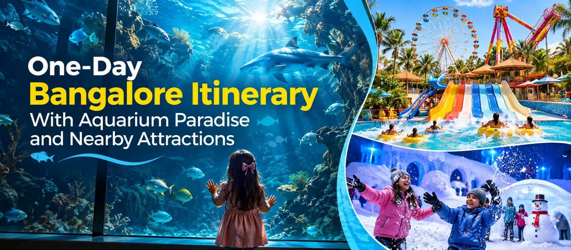 Bangalore Itinerary for One Day | Places Near Aquarium Paradise