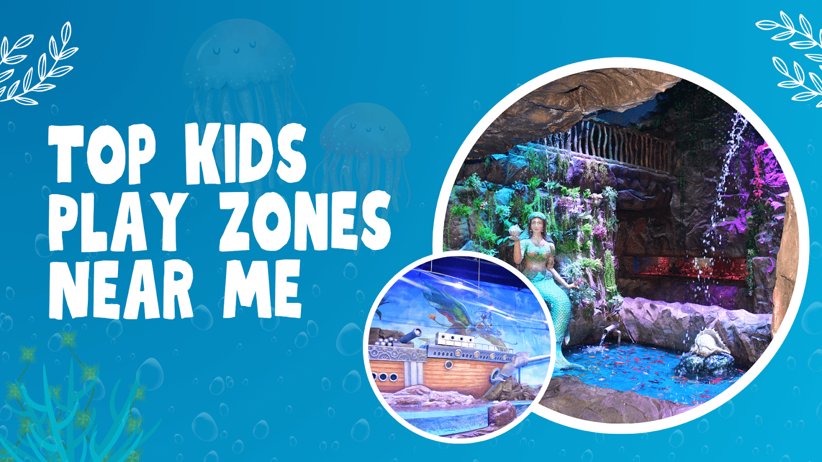 Scenic view inside Aquarium Paradise with marine life